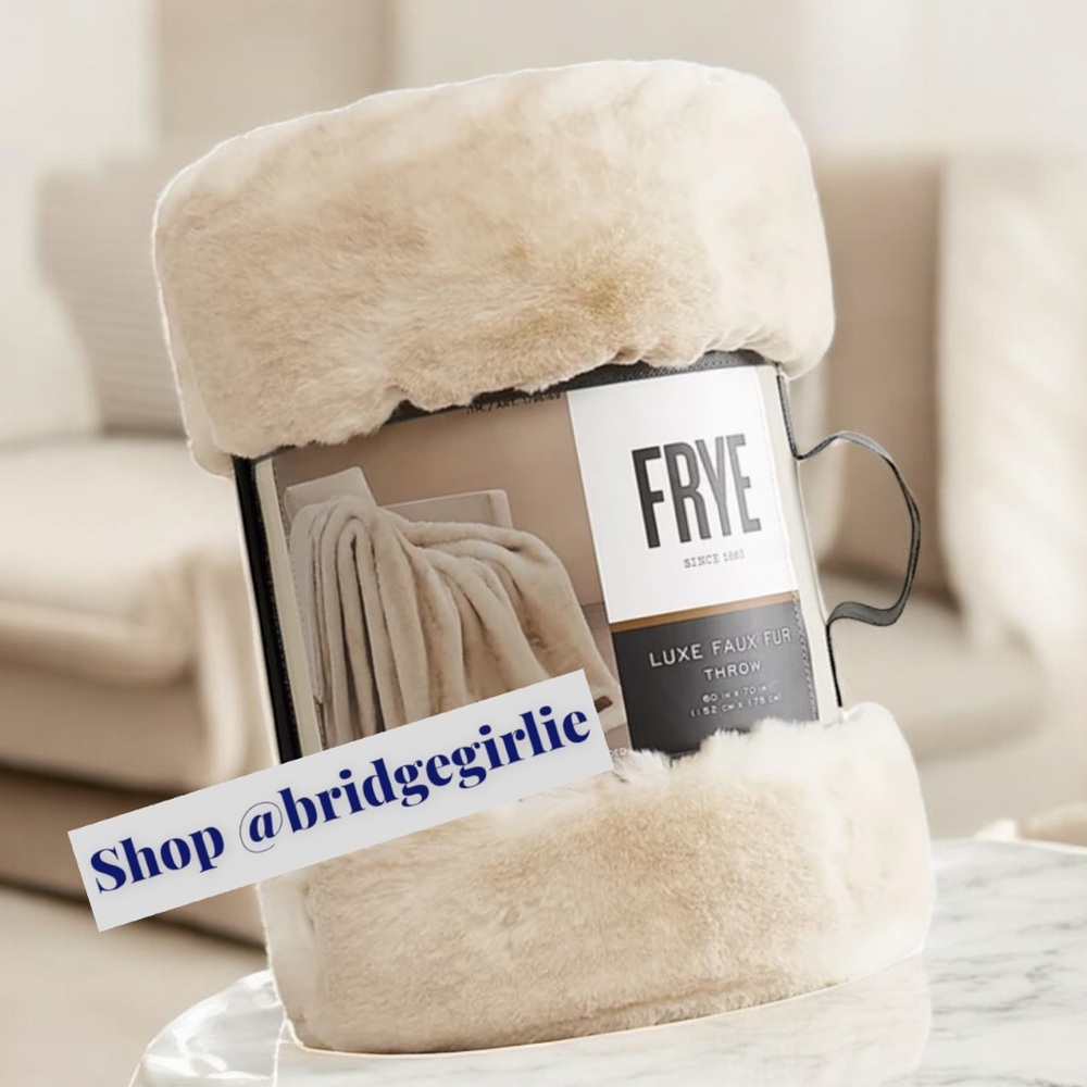 Frye Faux Fur Luxe Throw 60”x70”